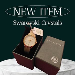 Swarovski Crystals Gold Watch